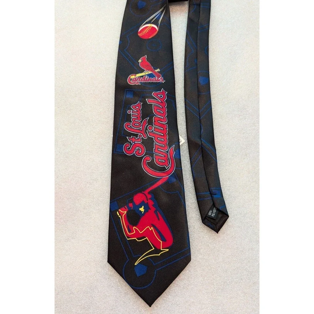 NEW ST. LOUIS CARDINALS MLB Baseball Neck Tie RALPH MARLIN 100% Polyester